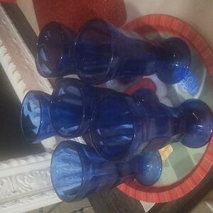 Cobalt Blue Ice Cream float glasses 🔥rare vintage